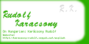 rudolf karacsony business card